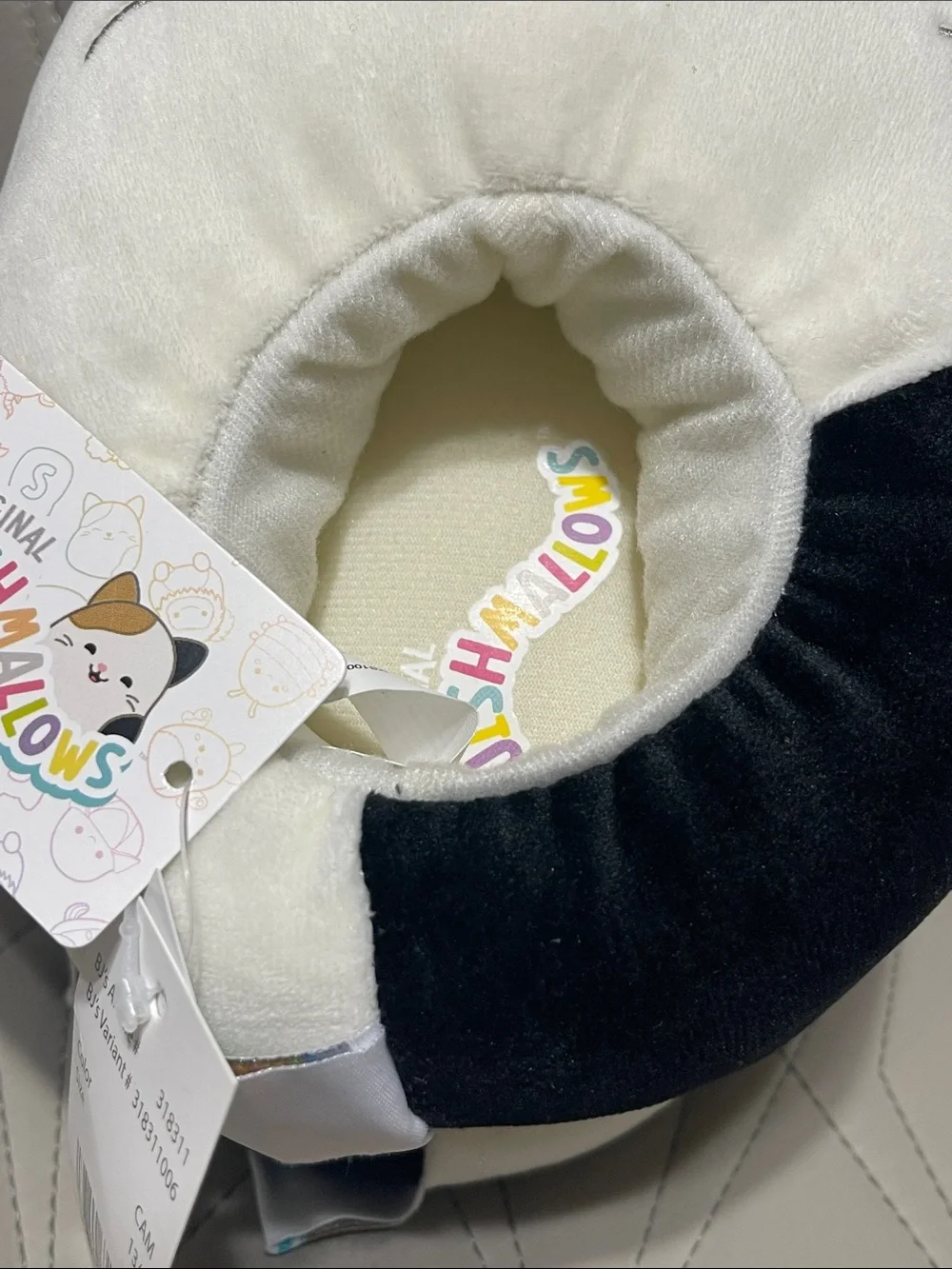Squishmallows Kids Cat Slippers – White, Brown, Black